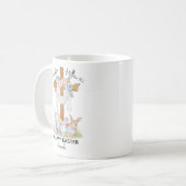 Er ist auferstanden Frohe Ostern Geschenk mit Kreu Kaffeetasse (Vorderseite Links)