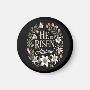 Er ist auferstanden Halleluja Floral christliches  Magnet
