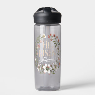 Er ist auferstanden Halleluja Floral christliches  Trinkflasche