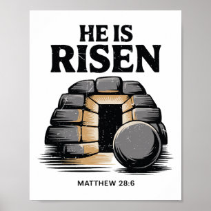 Er ist auferstanden Jesus Auferstehung Ostertag Ou Poster