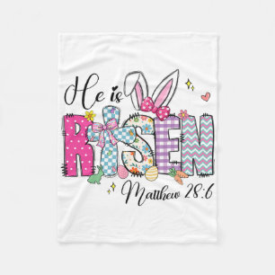 Er ist auferstanden Jesus Christlich Frohe Ostern  Fleecedecke