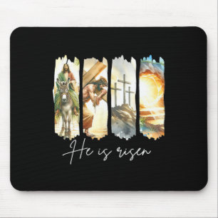 Er ist auferstanden Jesus Christlich Frohe Ostern Mousepad