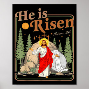 Er ist auferstanden Jesus Christlich Frohe Ostern  Poster