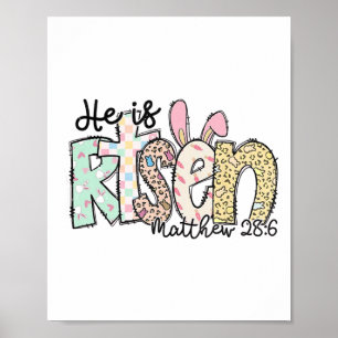 Er Ist Auferstanden Jesus Christlich Frohe Ostern  Poster