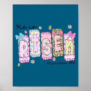Er ist auferstanden Jesus Christlich Frohe Ostern Poster