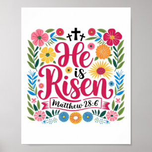 Er ist auferstanden Jesus Christlich Frohe Ostern  Poster