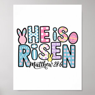 Er ist auferstanden Jesus Christlich Frohe Ostern Poster