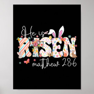Er ist auferstanden Jesus Christlich Frohen Ostert Poster