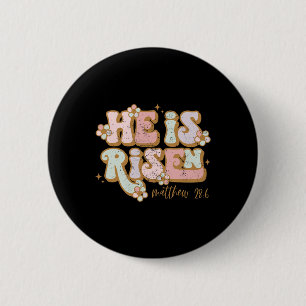Er ist auferstanden Jesus Christlich glückliche Os Button