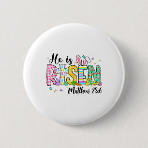 Er ist auferstanden Jesus Christlich glückliche Os Button