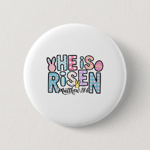 Er ist auferstanden Jesus Christlich glückliche Os Button