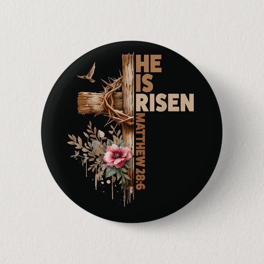Er ist auferstanden Jesus Christlich Religiös Oste Button (Vorderseite)