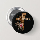 Er ist auferstanden Jesus Christlich Religiös Oste Button (Vorne & Hinten)