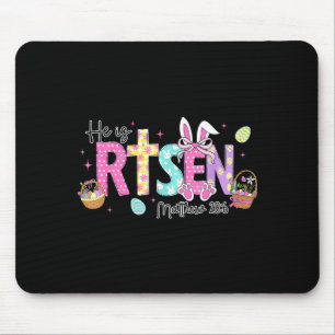 Er ist auferstanden Jesus Christlicher Hase Kaninc Mousepad