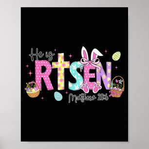 Er ist auferstanden Jesus Christlicher Hase Kaninc Poster