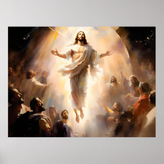 Er ist auferstanden, Jesus erfreut sich des Himmel Poster