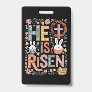 Er ist auferstanden Jesus Floral Süßer Osterhase K Ausweis