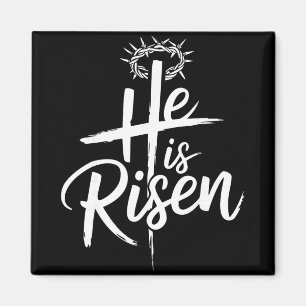 Er ist auferstanden Jesus Kreuz für religiöse chri Magnet