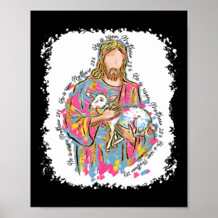 Er ist auferstanden Jesus und Lamm Gott glückliche Poster