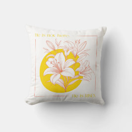 Er ist AUFERSTANDEN! - Koralle + Gelbe Lilie Kissen