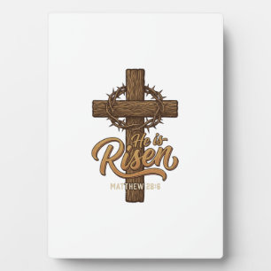 Er ist auferstanden Kreuz Dornenkrone Christliches Fotoplatte