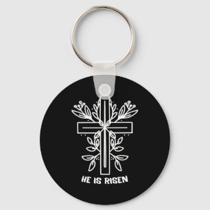 Er ist auferstanden Kreuz Jesus Religiös Ostertag  Schlüsselanhänger