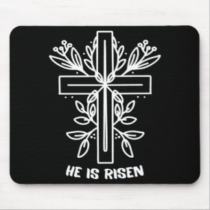 Er ist auferstanden Kreuz Jesus Religiöser Glaube  Mousepad