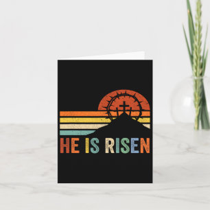 Er ist auferstanden Kreuz Jesus religiöser Osterta Karte