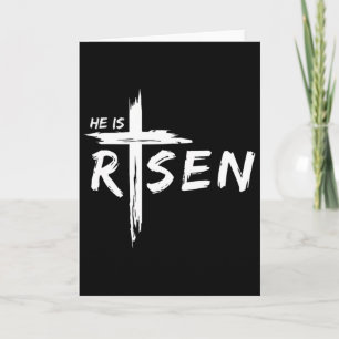 Er ist auferstanden Kreuz Jesus religiöser Osterta Karte