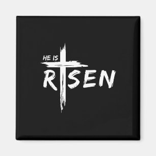 Er ist auferstanden Kreuz Jesus religiöser Osterta Magnet