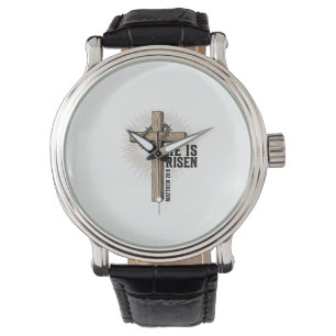 Er ist auferstanden Kreuz Matthäus 28_6 Vintage Ch Armbanduhr