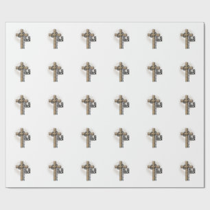 Er ist auferstanden Kreuz Matthäus 28_6 Vintage Ch Geschenkpapier