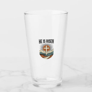 Er ist auferstanden Kreuz Sonnenaufgang Christlich Glas