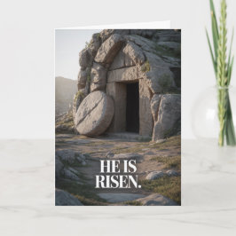 Er ist auferstanden Leeres Grab Christliche Osterk Karte