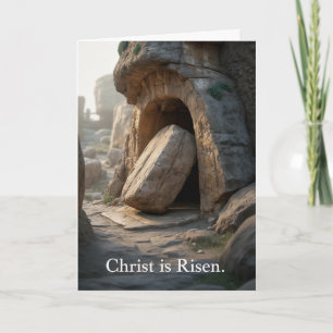 Er ist auferstanden Leeres Grab Christliches Oster Karte