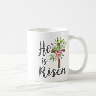 Er ist auferstanden Matthäus 286 Florales Kreuz Ch Kaffeetasse