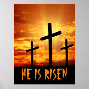 Er ist auferstanden Matthäus 28:6 Ostern Poster