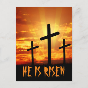 Er ist auferstanden Matthäus 28:6 Ostern Postkarte
