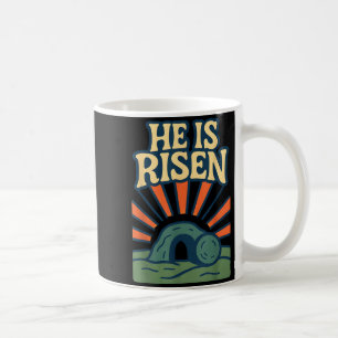 Er ist auferstanden Matthäus 28_6 Retro Christlich Kaffeetasse