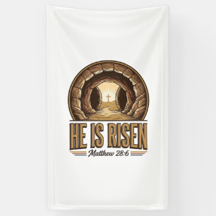 Er ist auferstanden Matthäus 28 6 Vintage-Christli Banner
