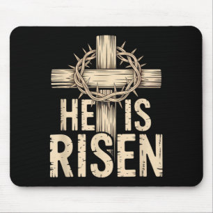 Er ist auferstanden matthew 28_6 retro vintage Kre Mousepad