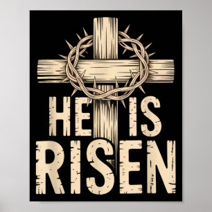Er ist auferstanden matthew 28_6 Retro-Vintage-Kre Poster