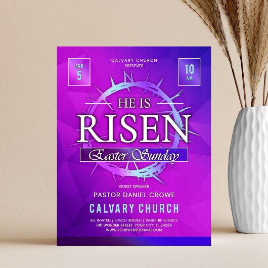 Er ist auferstanden Oster Sonntag Kirchenflyer Flyer
