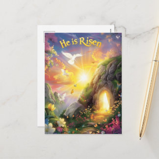 Er ist auferstanden — Ostern Auferstehung — Lukas  Feiertagspostkarte