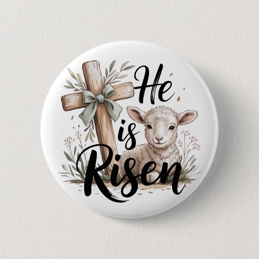 Er ist auferstanden Ostern  Button (Vorderseite)