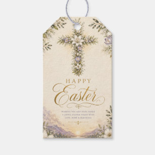 Er ist auferstanden Ostern, Elegantes florales Kre Geschenkanhänger