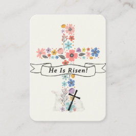 Er ist auferstanden Ostern Gebetskarte Florales Kr Platzkarte