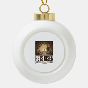 Er ist auferstanden Ostern Grab Kreuz Vintage Chri Keramik Kugel-Ornament