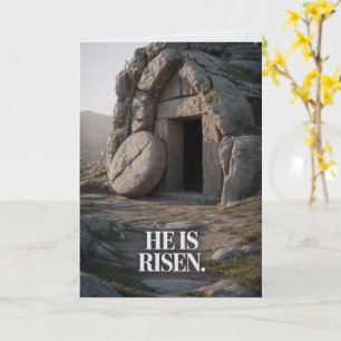 Er Ist Auferstanden Ostern Große Menge Kirchen Gru Karte