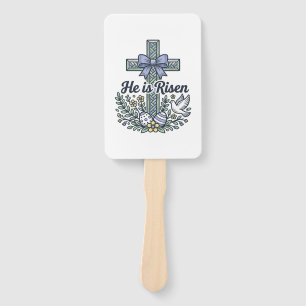 Er ist auferstanden Ostern Kreuz Vintage Vektor Fächer